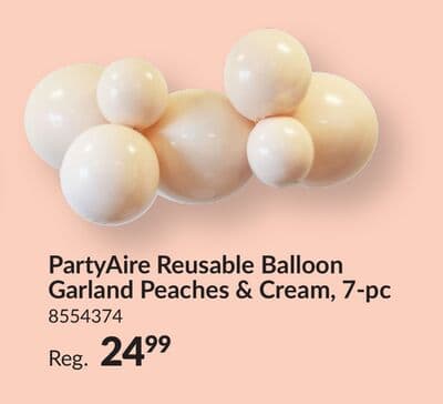 PartyAire Reusable Linked Inflatable PVC Balloons, Nude, Air-Filled