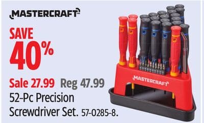 MASTERCRAFT 52-Pc Precision Screwdriver Set