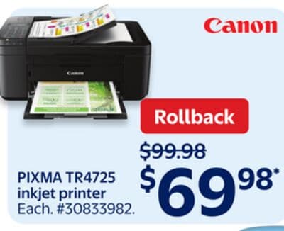 Canon PIXMA TR4725 inkjet printer