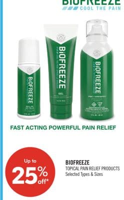 BIOFREEZE TOPICAL PAIN RELIEF PRODUCTS
