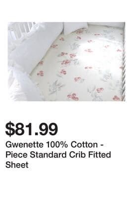 Gwenette 100% Cotton - Piece Standard Crib Fitted Sheet