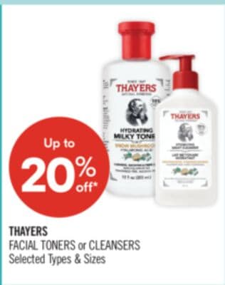 THAYERS FACIAL TONERS or CLEANSERS