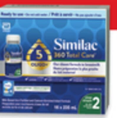 Similac 360 Total Care ready to feed Step 1 or 2 infant formula