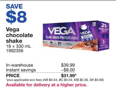 Vega chocolate shake