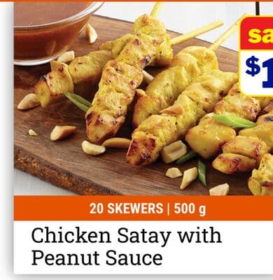 Chicken Satay with Peanut Sauce