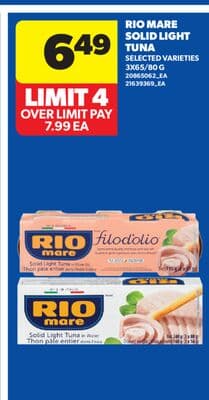 RIO MARE SOLID LIGHT TUNA, 80 G