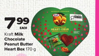 Kraft Milk Chocolate Peanut Butter Heart Box