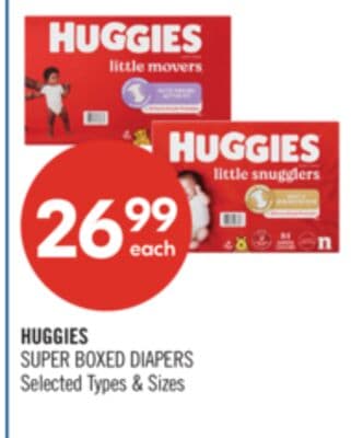 HUGGIES SUPER BOXED DIAPERS