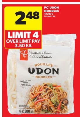 PC® UDON NOODLES, 4X200 G