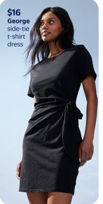 George side-tie t-shirt dress