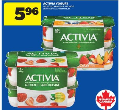 ACTIVIA YOGURT, 12X100 G