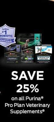 Save 25% on all Purina Pro Plan Veterinary Supplements