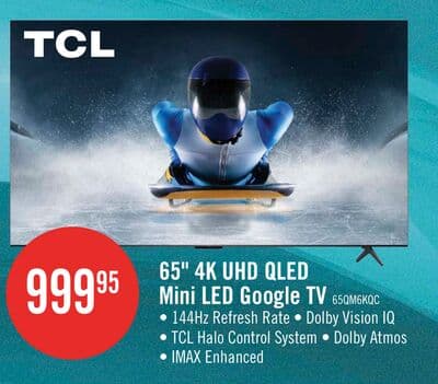 TCL 65" QM6K QD-Mini LED QLED 4K UHD Smart Google TV (65QM6K)