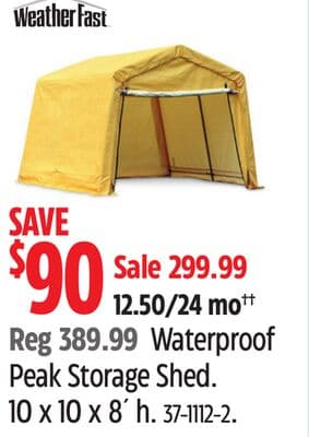 Weatherfast Easy Water proof Peak Storage Shed