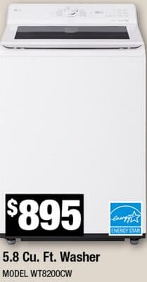 5.8 Cu. Ft. Washer