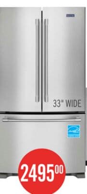 Maytag 33" 22 Cu. Ft. French-Door Refrigerator - Fingerprint Resistant Stainless Steel - MRFF5033PZ