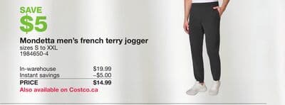 Mondetta men's french terry jogger