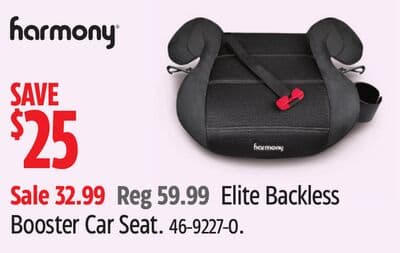 Elite Backless Booster Car Seat.