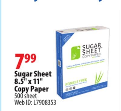 Sugar Sheet 8.5" x 11" Copy Paper