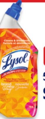 Lysol toilet bowl cleaner 710 mL. all-purpose cleaning pours 1.2 L or bathroom triggers
