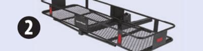 Hitch-Mount Folding Cargo Basket. Fits 2˝ receivers