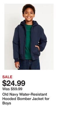 Old Navy Water-Resistant Hooded Bomber Jacket for Boys