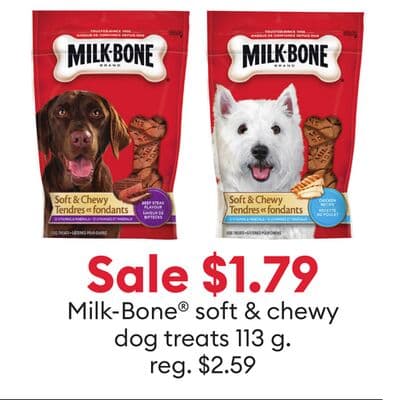 Sale $1.79 Milk-Bone® soft & chewy dog treats