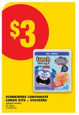 SCHNEIDERS LUNCHMATE LUNCH KITS or STACKERS, 75-105 g
