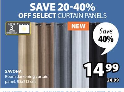 SAVONA Room darkening curtain panel