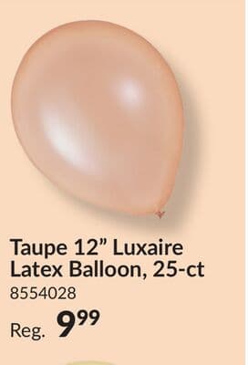 Taupe 12" Luxaire Latex Balloon, 25-ct
