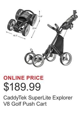 CaddyTek SuperLite Explorer V8 Golf Push Cart