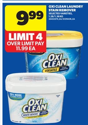 OXI CLEAN LAUNDRY STAIN REMOVER, 1.28/1.36 KG
