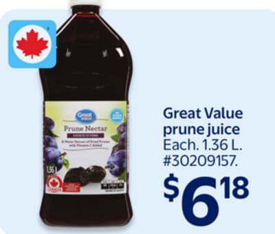 Great Value prune juice
