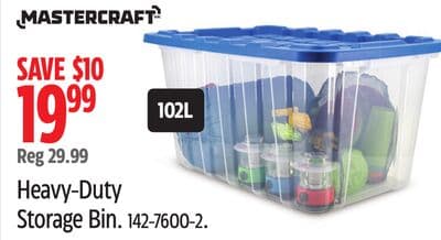 MASTERCRAFT Heavy-Duty Storage Bin.