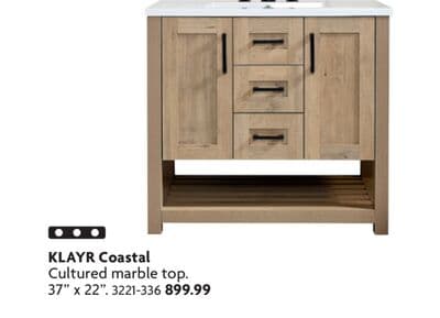 Coastal Cultured marble top