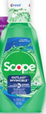 Crest Scope Outlast mouthwash 1 L