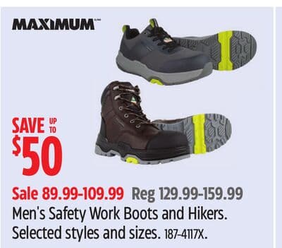 Maximum Men's Safety Work Boots and Hikers