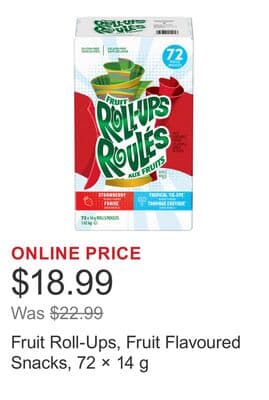 Fruit Roll-Ups, Fruit Flavoured Snacks, 72 × 14 g