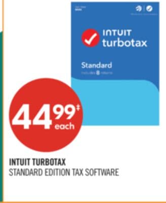 INTUIT TURBOTAX STANDARD EDITION TAX SOFTWARE