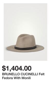 BRUNELLO CUCINELLI Felt Fedora With Monili