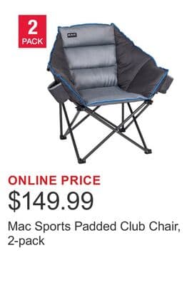 Mac Sports Padded Club Chair, 2-pack