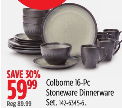 Canvas Colborne 16-Pc Stoneware Dinnerware Set