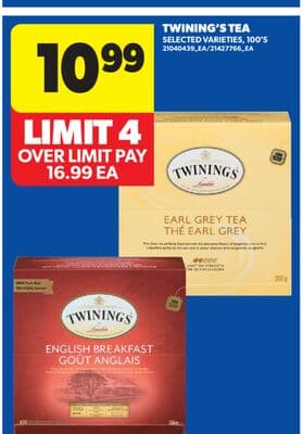 TWINING'S TEA, 100' S