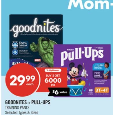 GOODNITES or PULL-UPS TRAINING PANTS