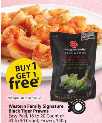 Western Family Signature Black Tiger Prawns