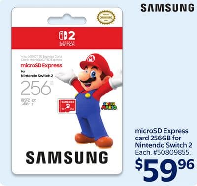 microSD Express card 256GB for Nintendo Switch 2