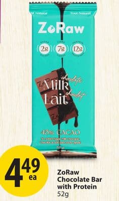 ZoRaw Chocolate Bar with Protein