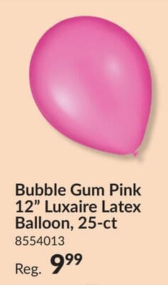 Bubble Gum Pink 12" Luxaire Latex Balloon, 25-ct