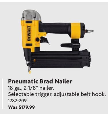 DEWALT Pneumatic Brad Nailer