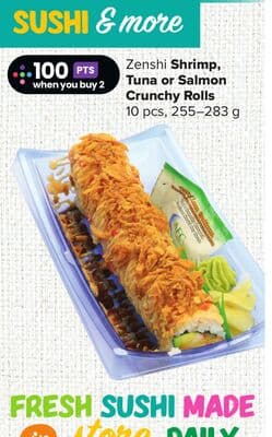 Zenshi Shrimp, Tuna or Salmon Crunchy Rolls